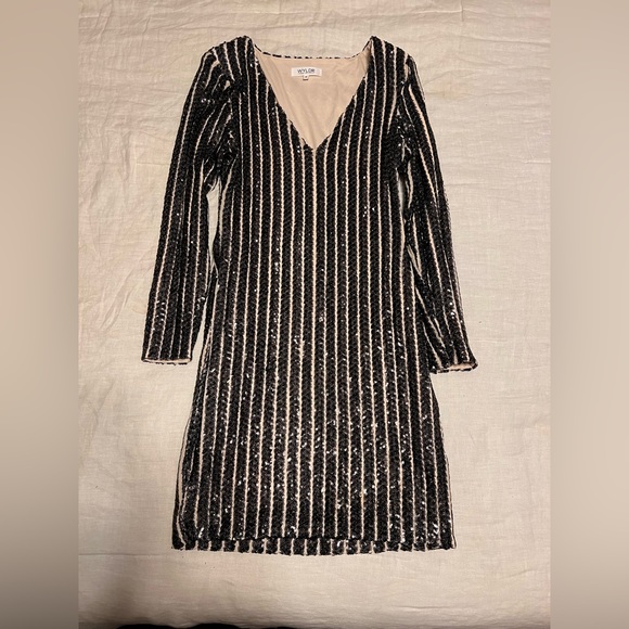WYLDR Sequin Stripe Minidress - Picture 2 of 4